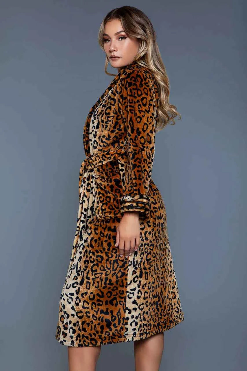 BeWicked ® Bata de Peluche en Leopardo Mod. 2071