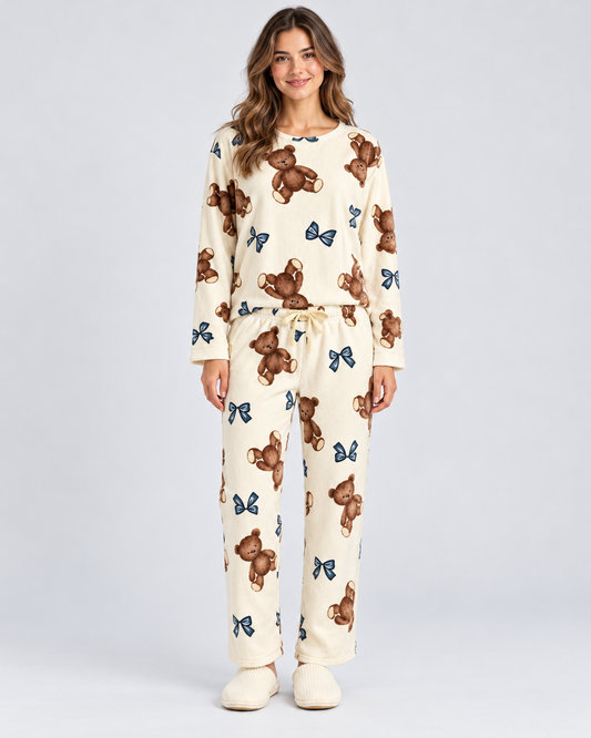 Women's Soft and Warm Pajama Pants with Various Prints Mod.5133