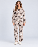 Pijama Pants de Mujer Suave y Calientita con Estampados Diversos Mod.5133