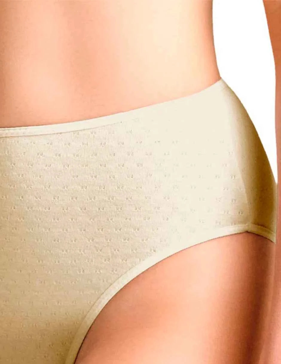 Berlei Panty Completa Corte Francés de Algodón Piqué Mod.560 (PACK DE 3)