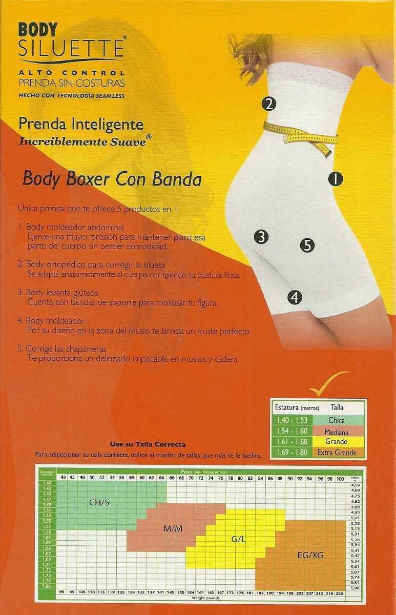 Body Siluette Body Boxer Banda Silicon Mod.1301 (PACK DE 2 PIEZAS)