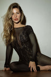 Killer Legs ® Bodysuit de Malla con Diseño Floral Atrevido Mod.829YD040