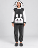 Pijama Polar de Mujer con Capucha y Orejitas de Conejo Mod.4651