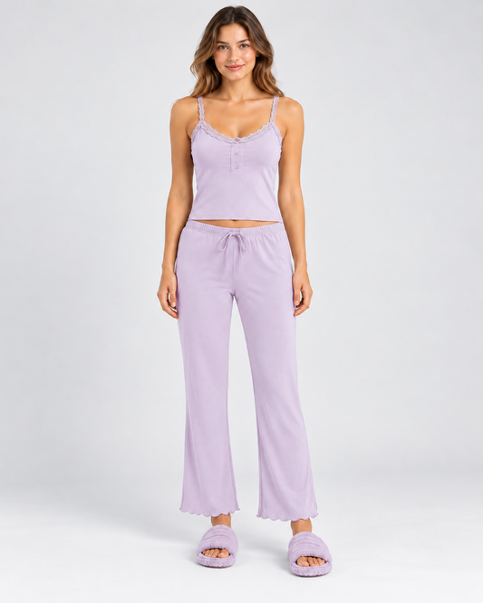 Women's Pajamas with Lace and Tank Top Mod.5124