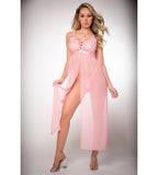 G-World Intimates Vestido Transparente con Encaje de Cintura Imperio y Pany Mod.D2206